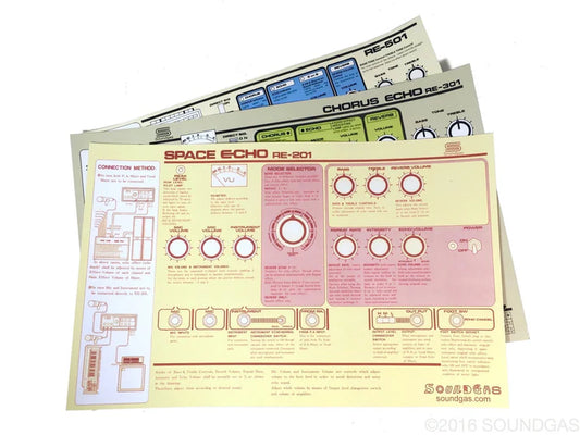 Roland Tape Echo Instruction Sheets