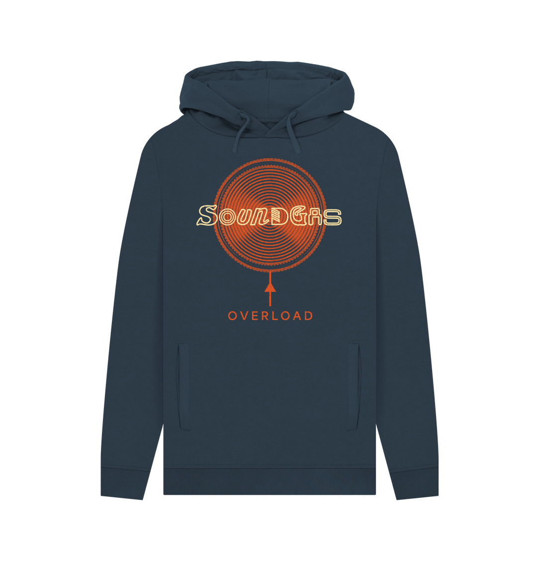 Navy Printed Hoody Front