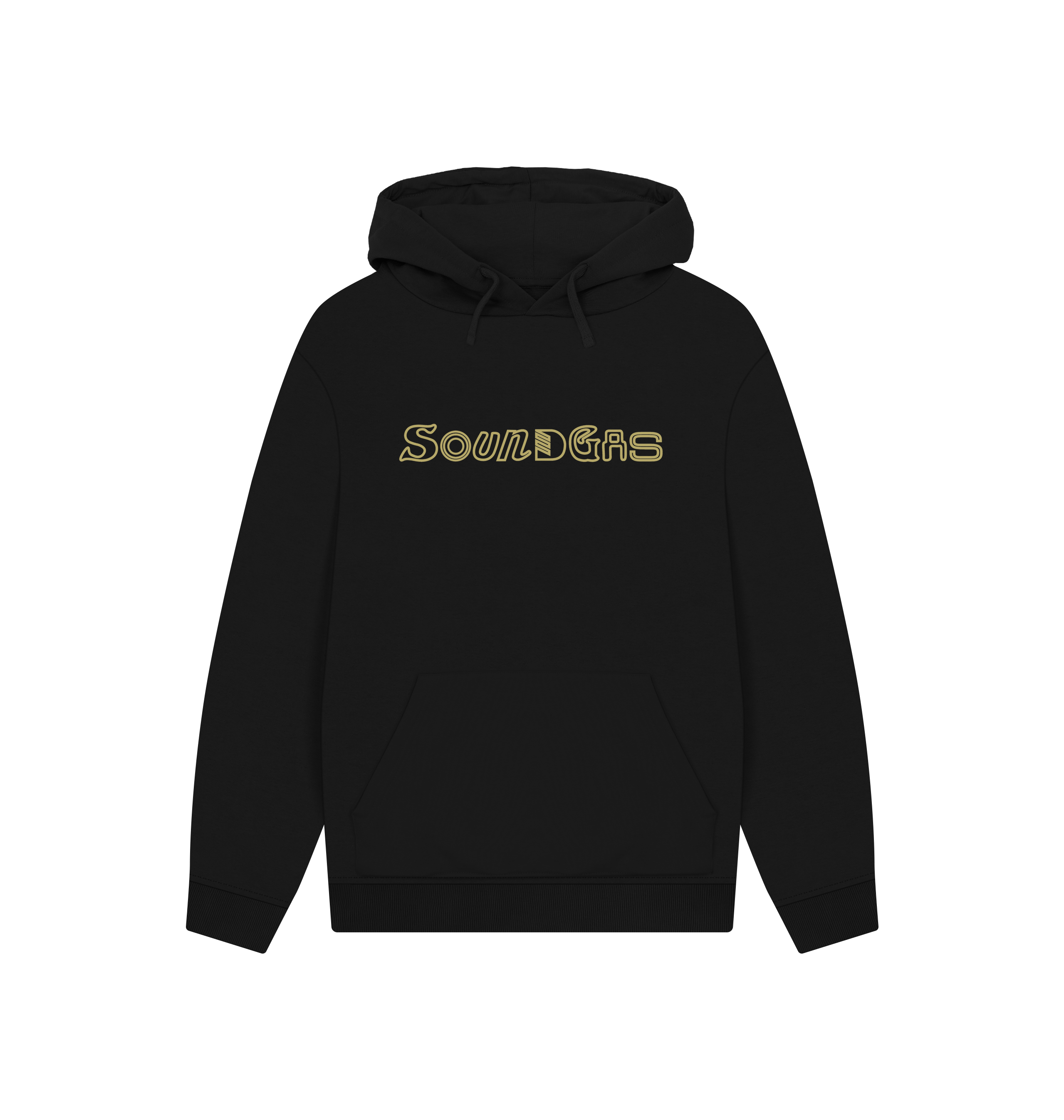 Black Printed Hoody Front