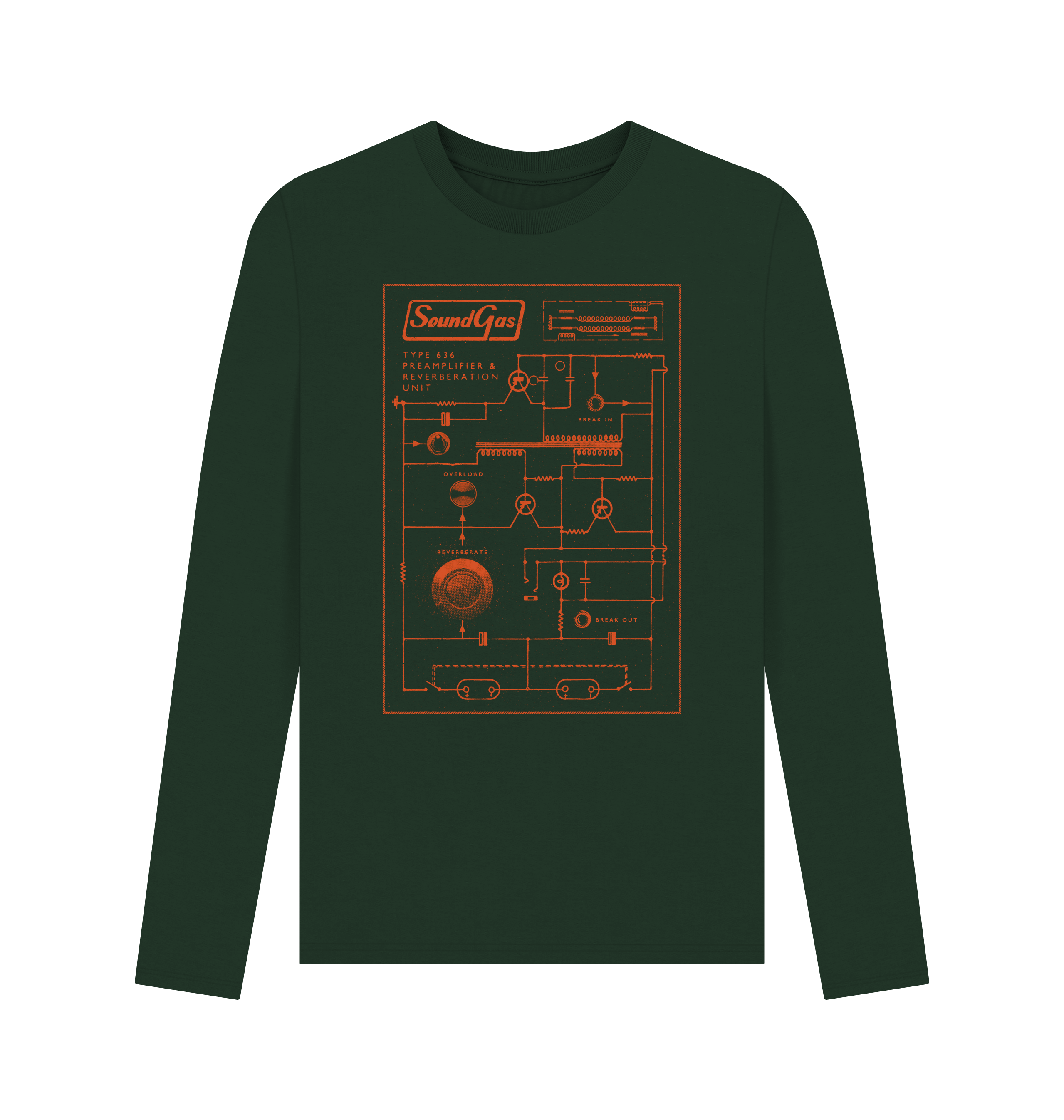 Evergreen Printed Long Sleeve T Shirt Front