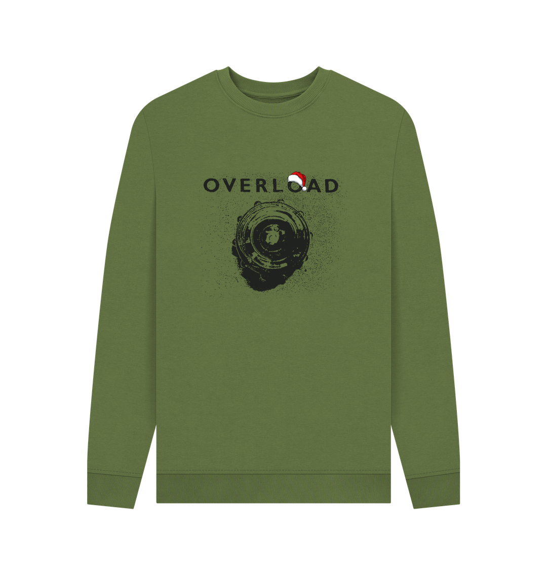 Khaki Printed Sweater Front