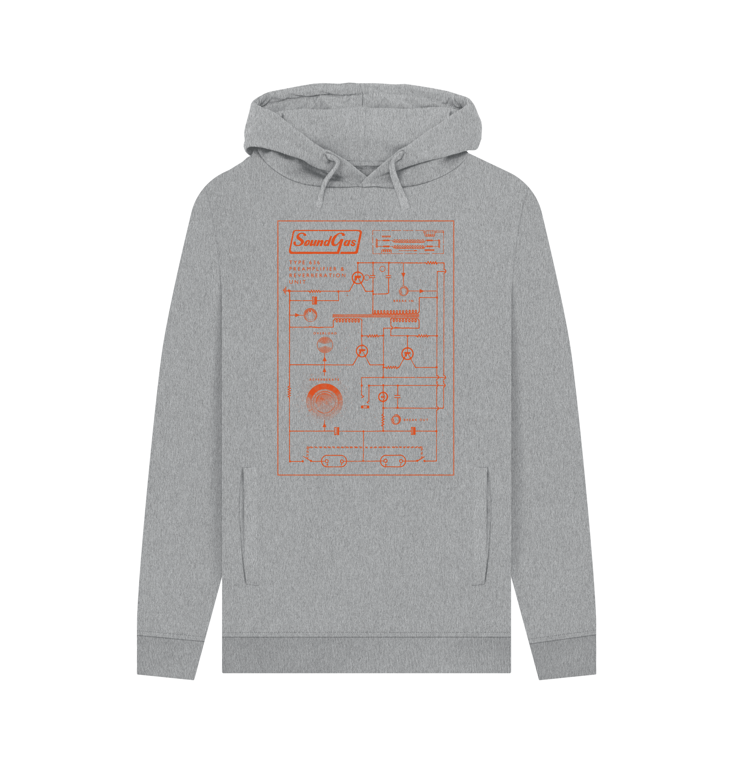 Light Heather Printed Hoody Front