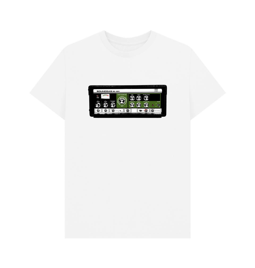 White Soundgas RE-201 Space Echo Screen T Shirt