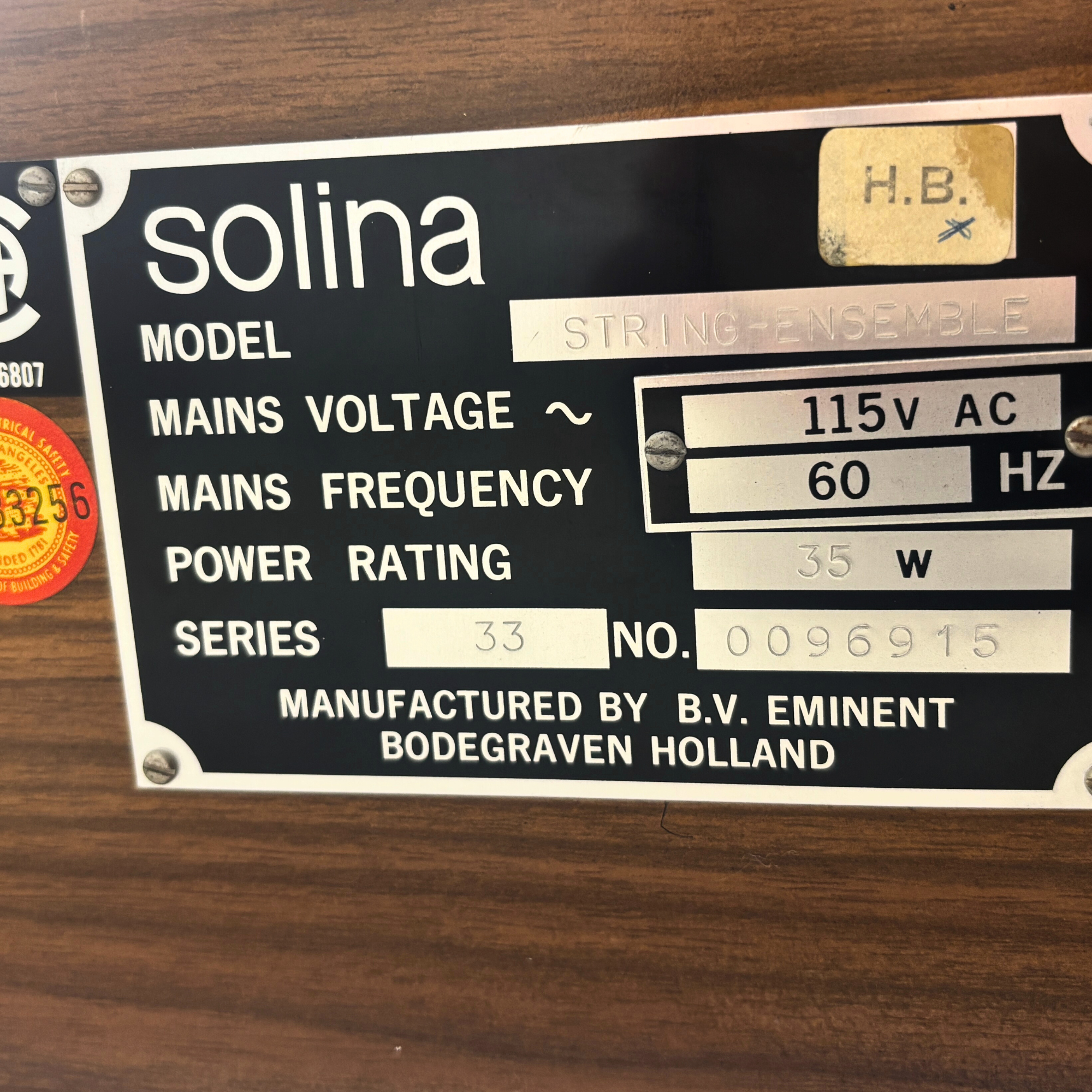 Arp String Ensemble Rear (96915)