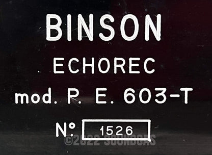 Binson Echorec PE 603 T Studio - SuperSlow Varispeed / Wet Only