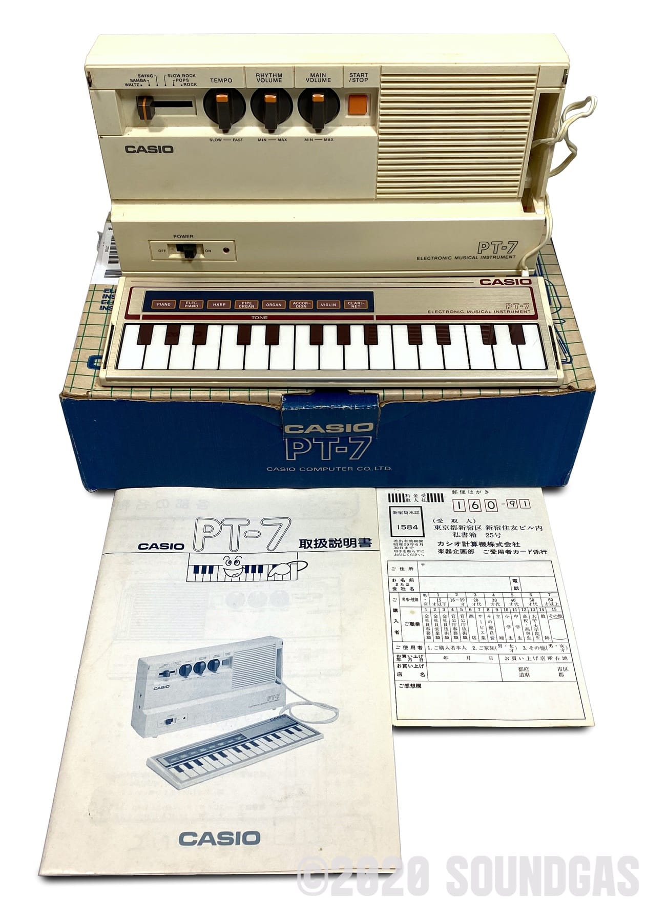 Casio PT-7 Pocket Synthesizer (Boxed)