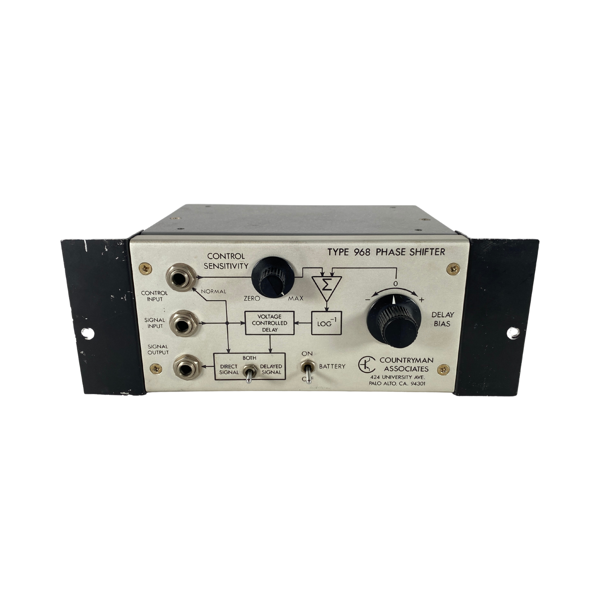 Type 968 phase shifter electronic component on a white background