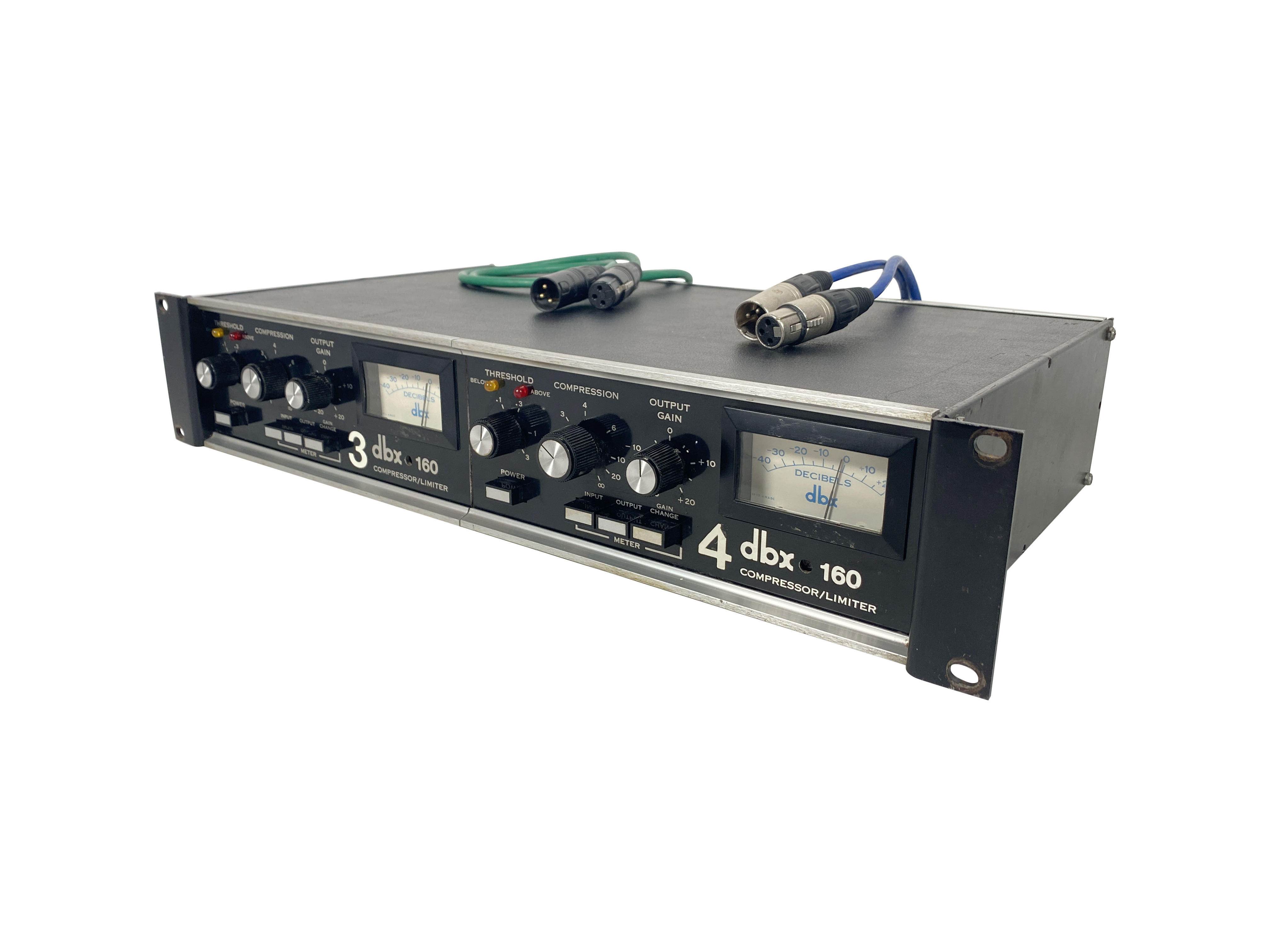 DBX 160 VU Compressor Stereo Pair - SN 10500/11007