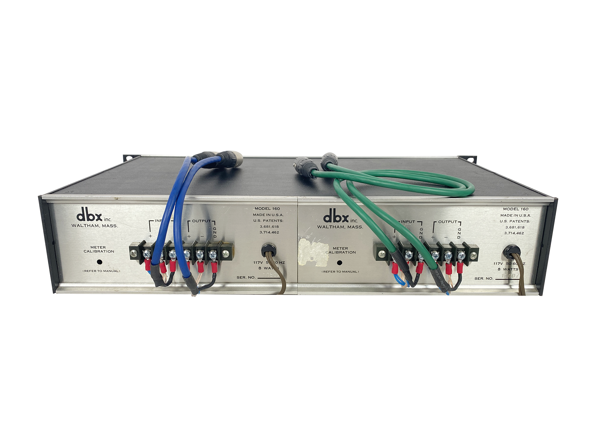 DBX 160 VU Compressor Stereo Pair - SN 10500/11007