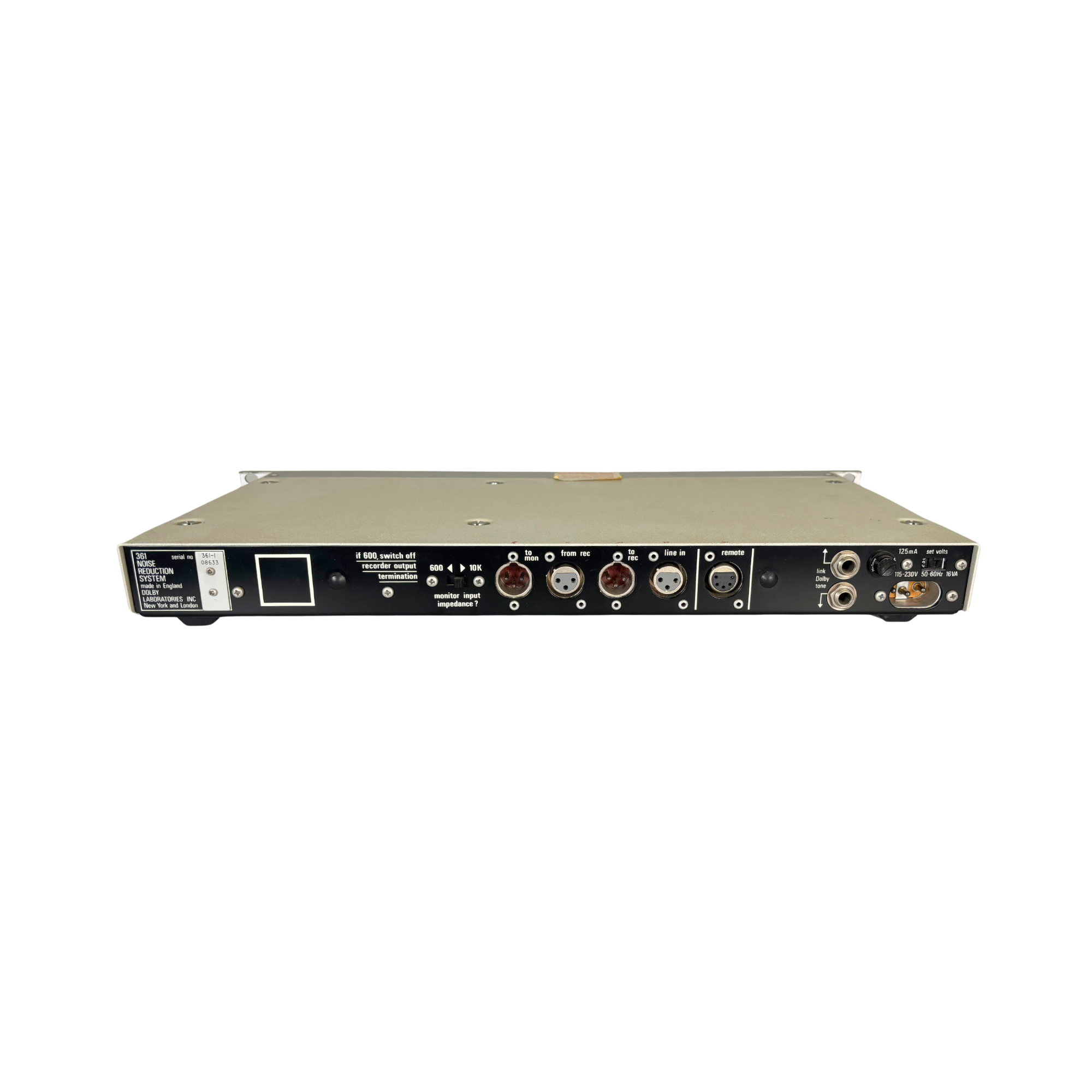 配信機器・PA機器・レコーディング機器 Dolby 361 A-Type Noise reduction system Dolby 361 Processor with Cat 22 Dolby A Noise Reduction Card Vocal
