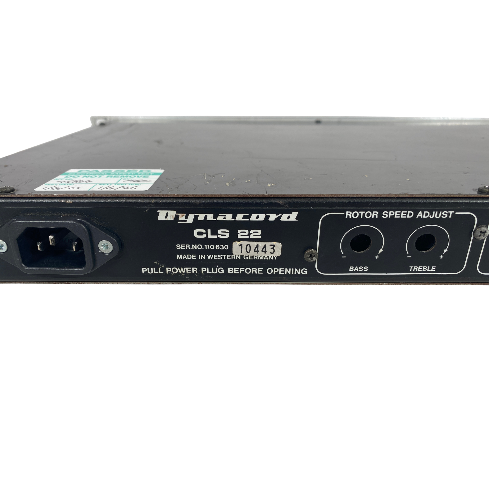 Dynacord CLS 22 Serial plate (10443)