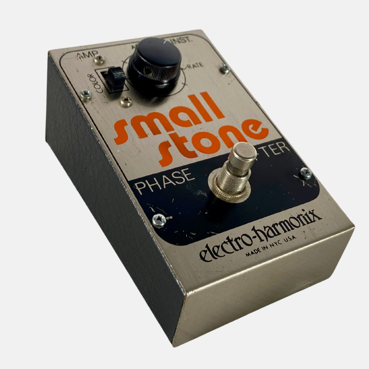 Electro-Harmonix Small Stone phase shifter pedal on a white background