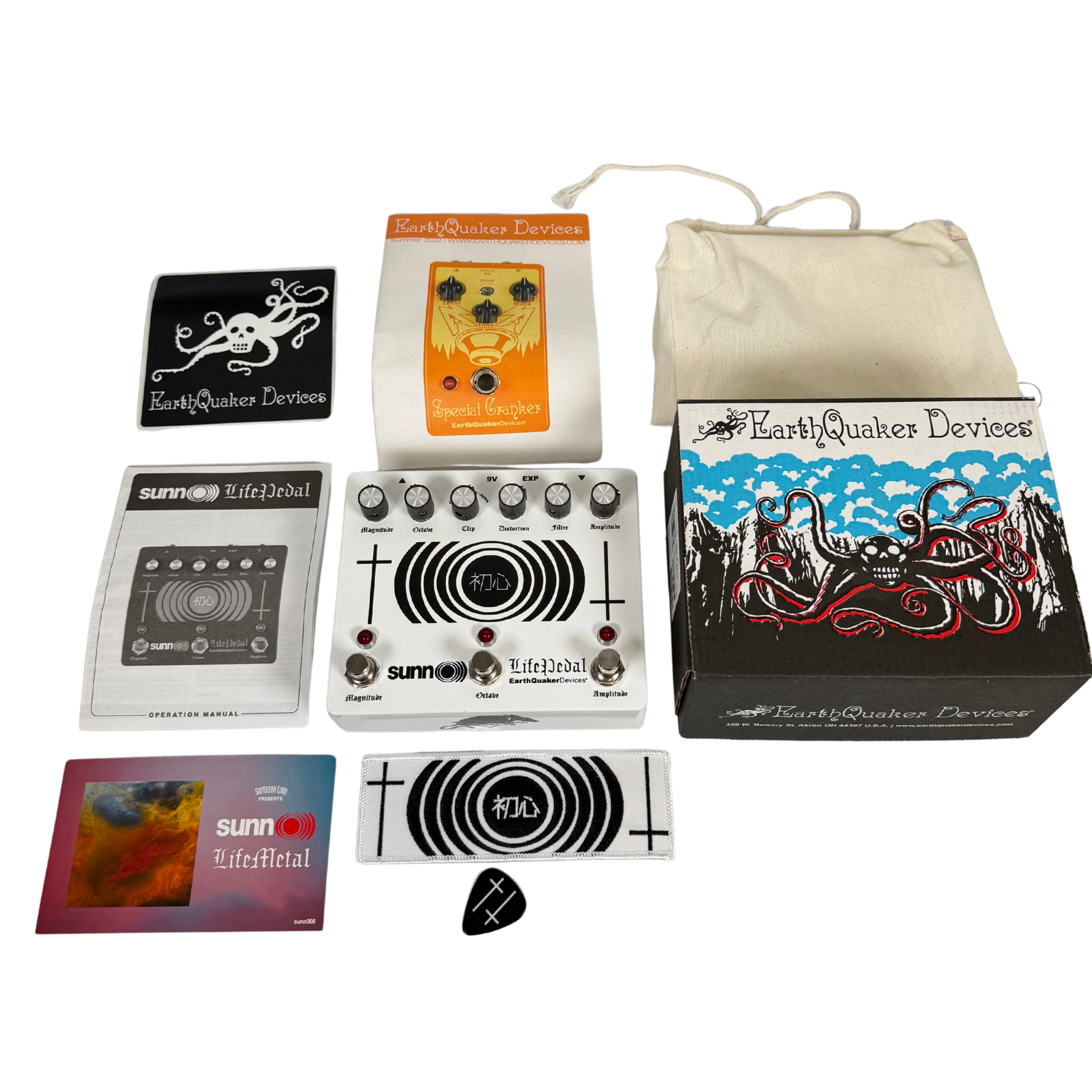 EarthQuaker Devices Sunn O))) Life Pedal V3 Band Edition (White + Black) NOS