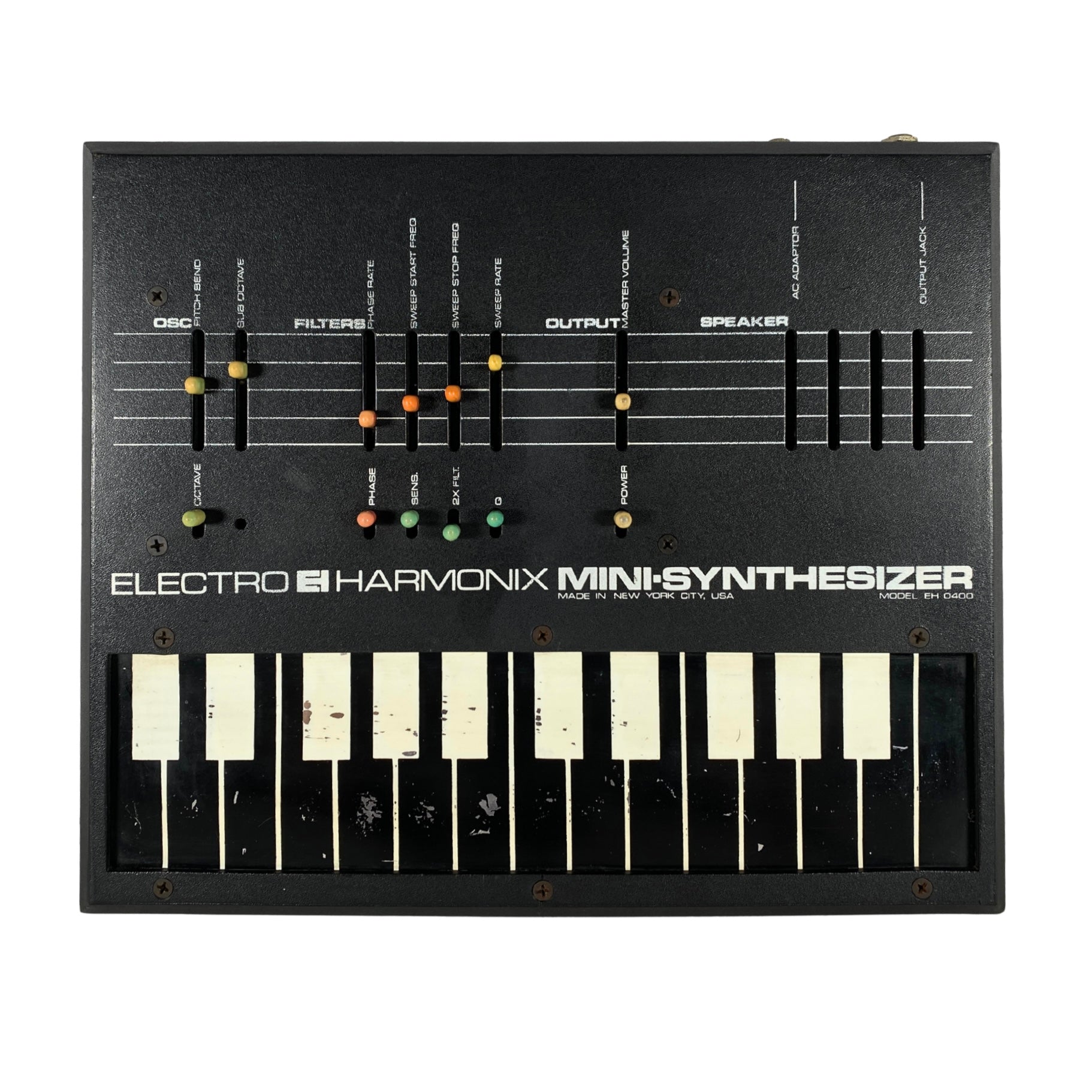 Electro-Harmonix Mini-Synthesizer on a white background