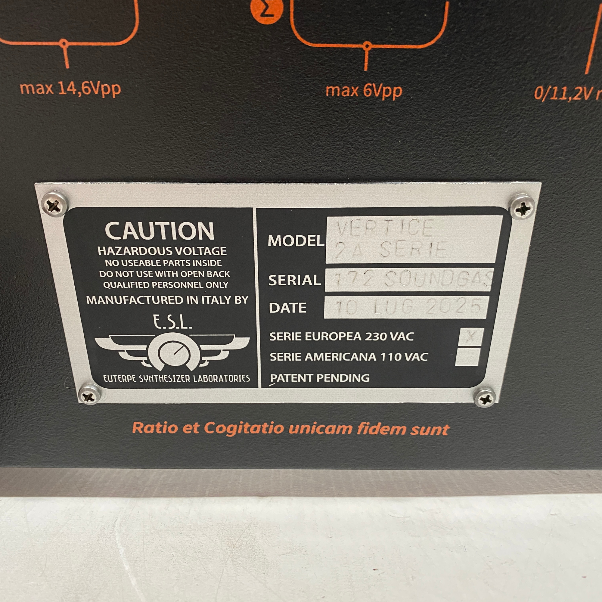 Euterpi Vertice Serial Plate (172SOUNDGAS)