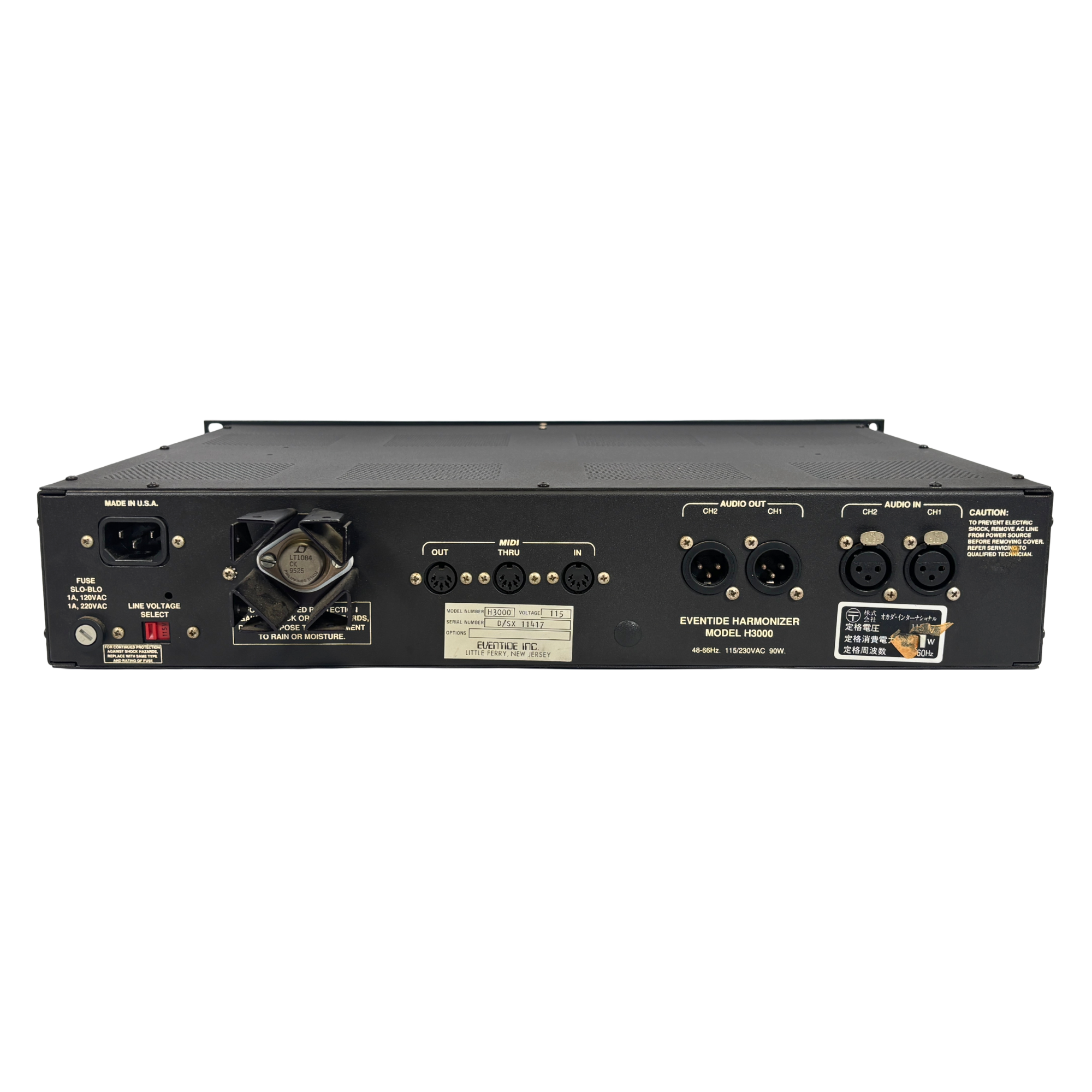 Eventide H3000-D/SX Ultra Harmonizer (Upgraded) - SN 11417 back