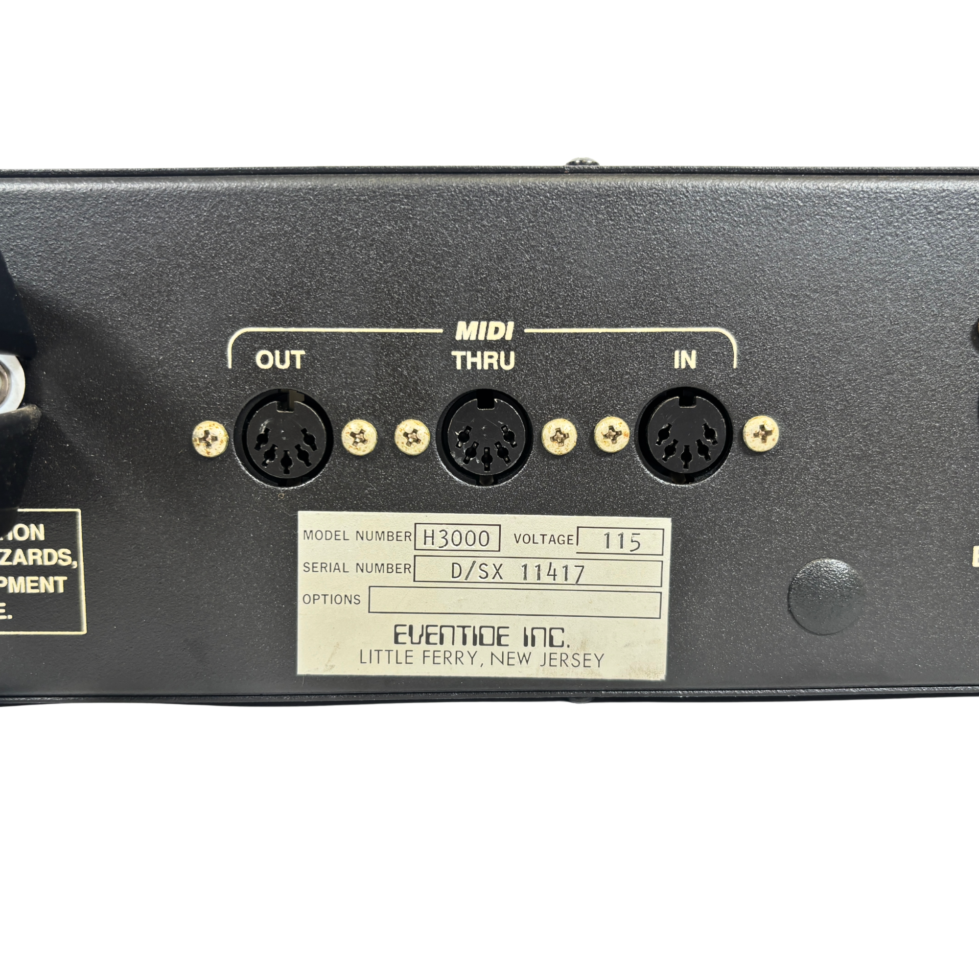 Eventide H3000-D/SX Ultra Harmonizer (Upgraded) - SN 11417 serial plate