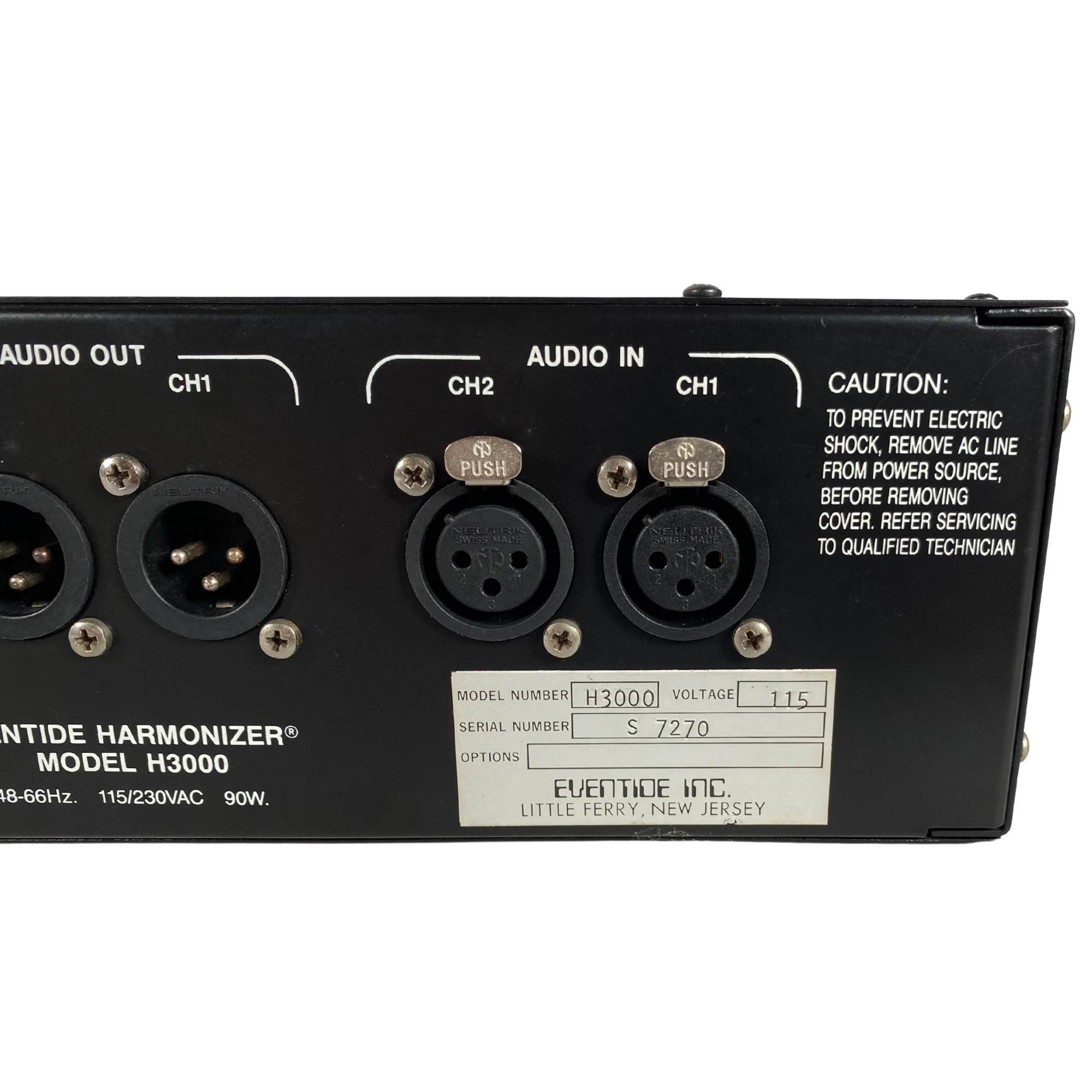 Eventide Harmonier H3000S Serial Plate (7270)