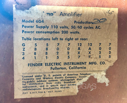 Fender Super Amp Model 6G4