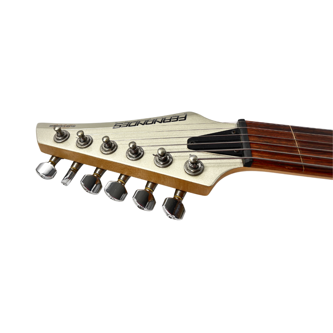 Fernandes Sustainer Fretless Guitar - BC4567 head close