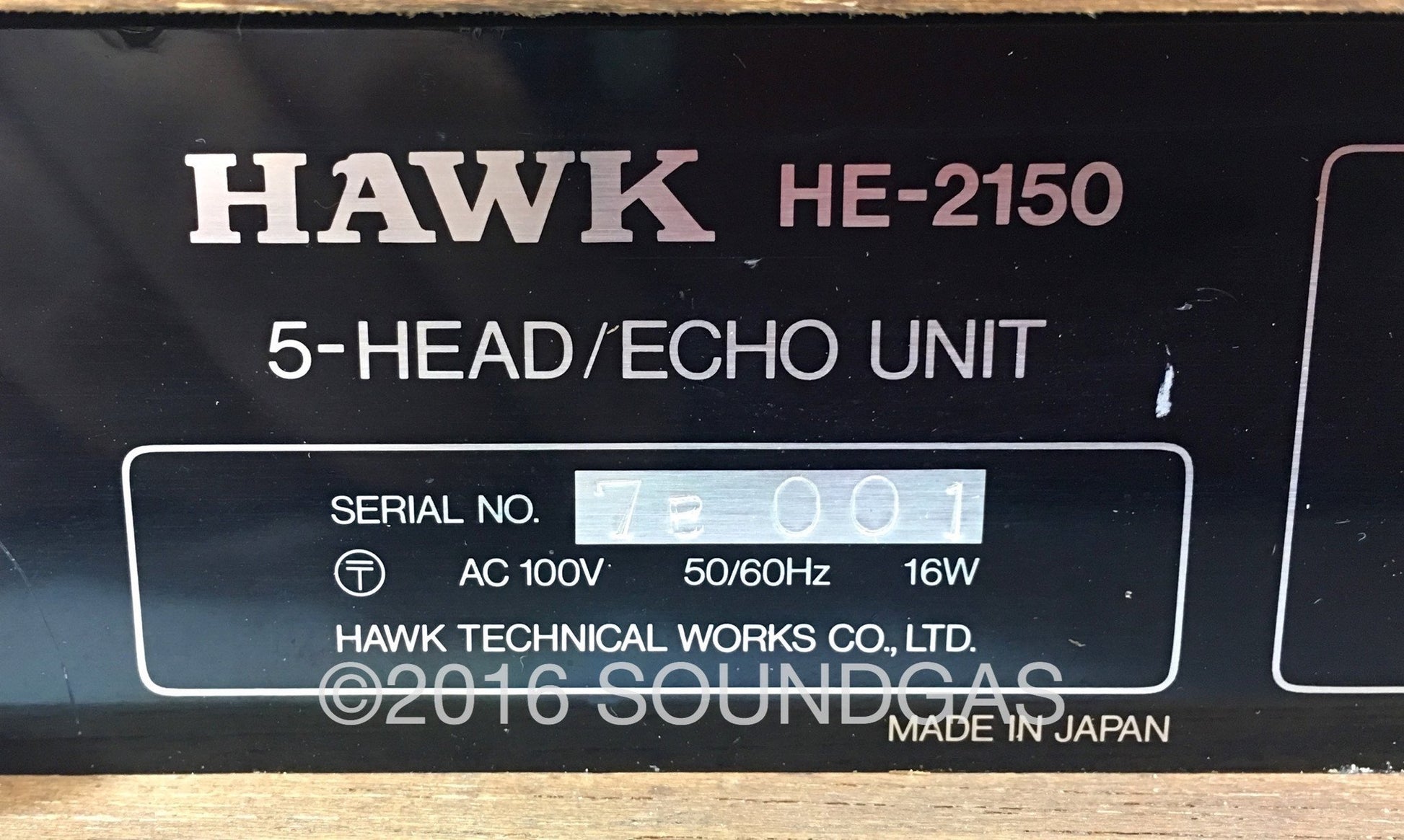 Hawk HE-2150 5-Head Echo Unit