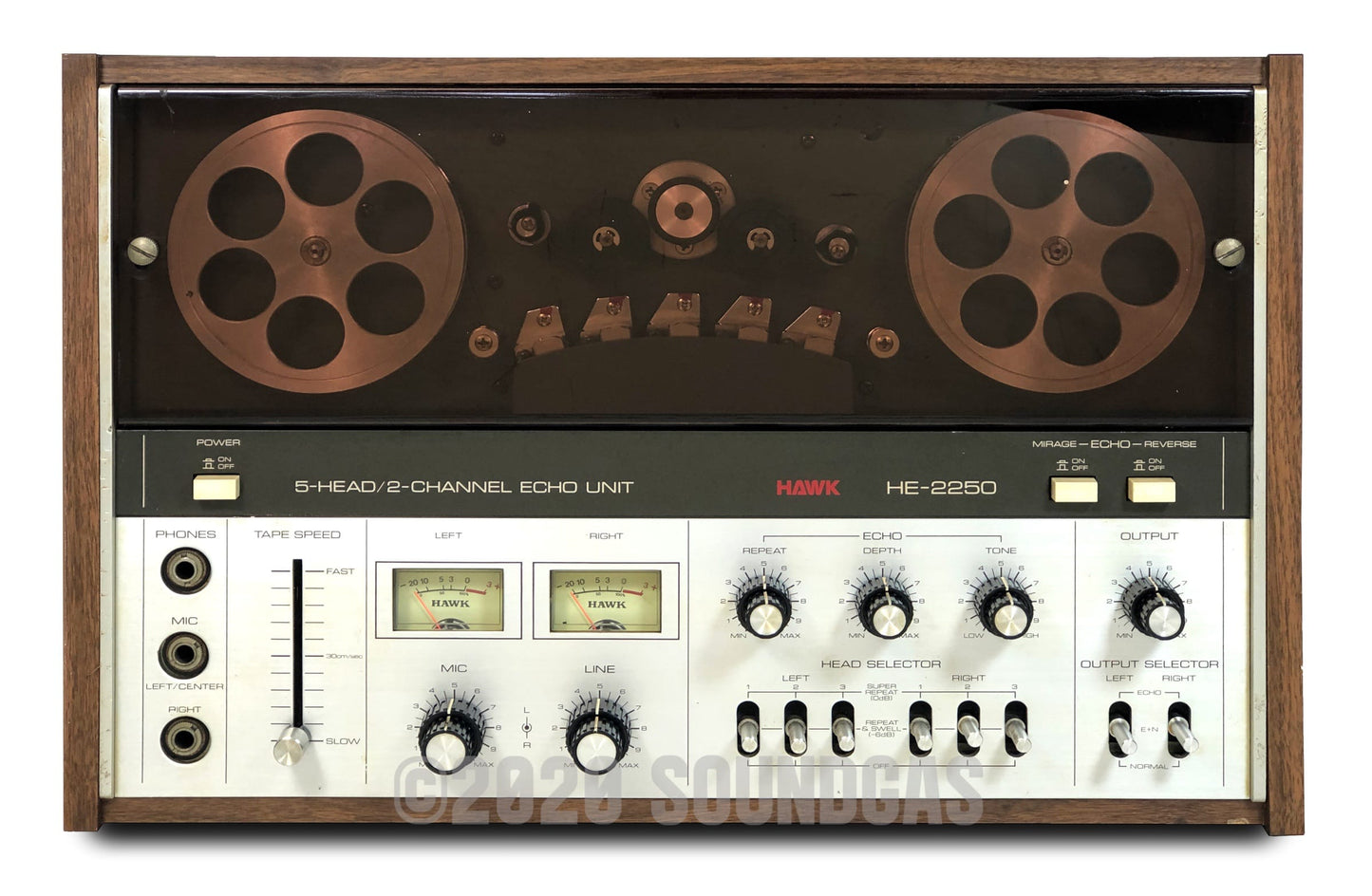 Hawk HE-2250 5-Head/2-Channel Echo Unit