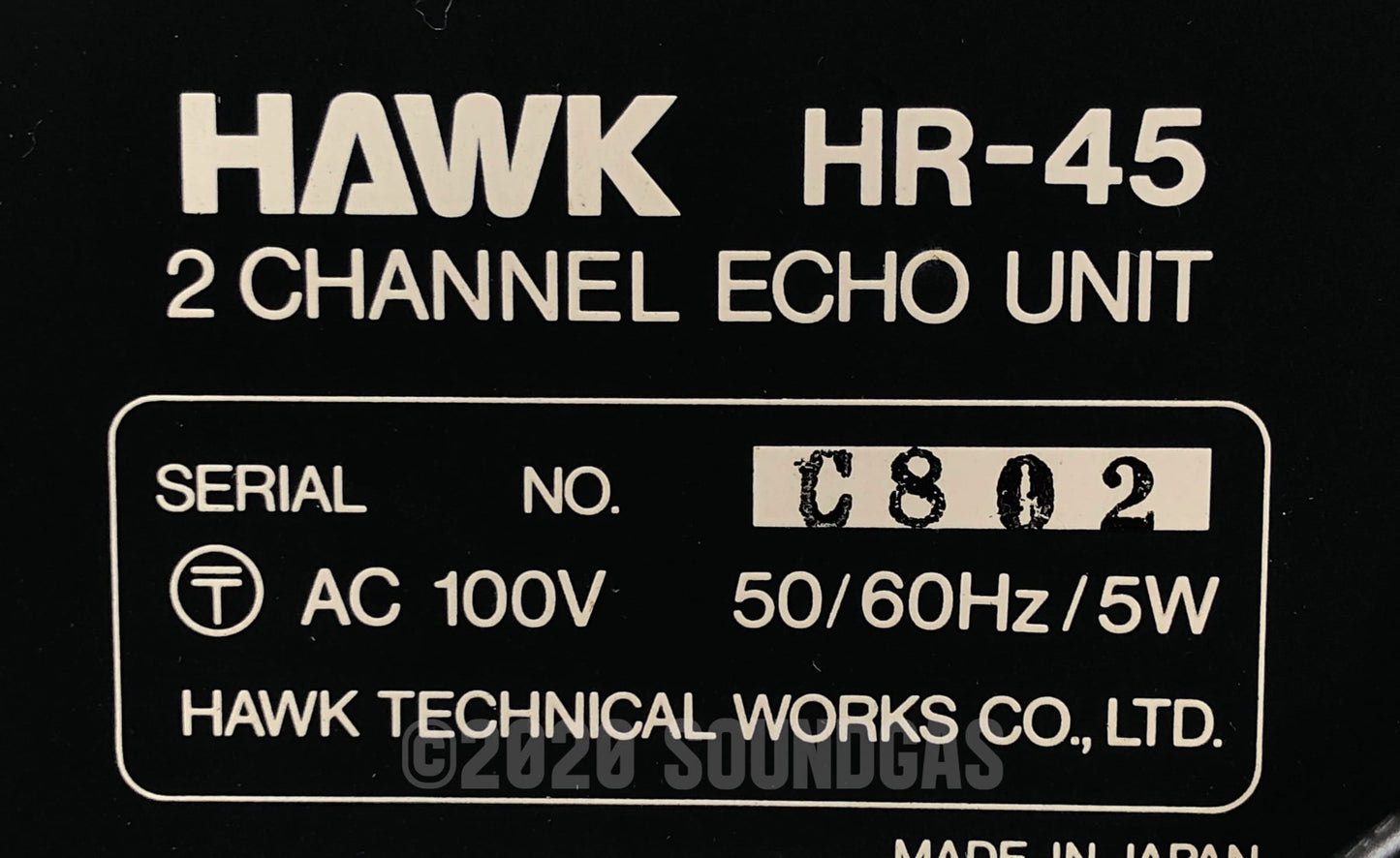 Hawk HR-45 Stereo Spring Reverb