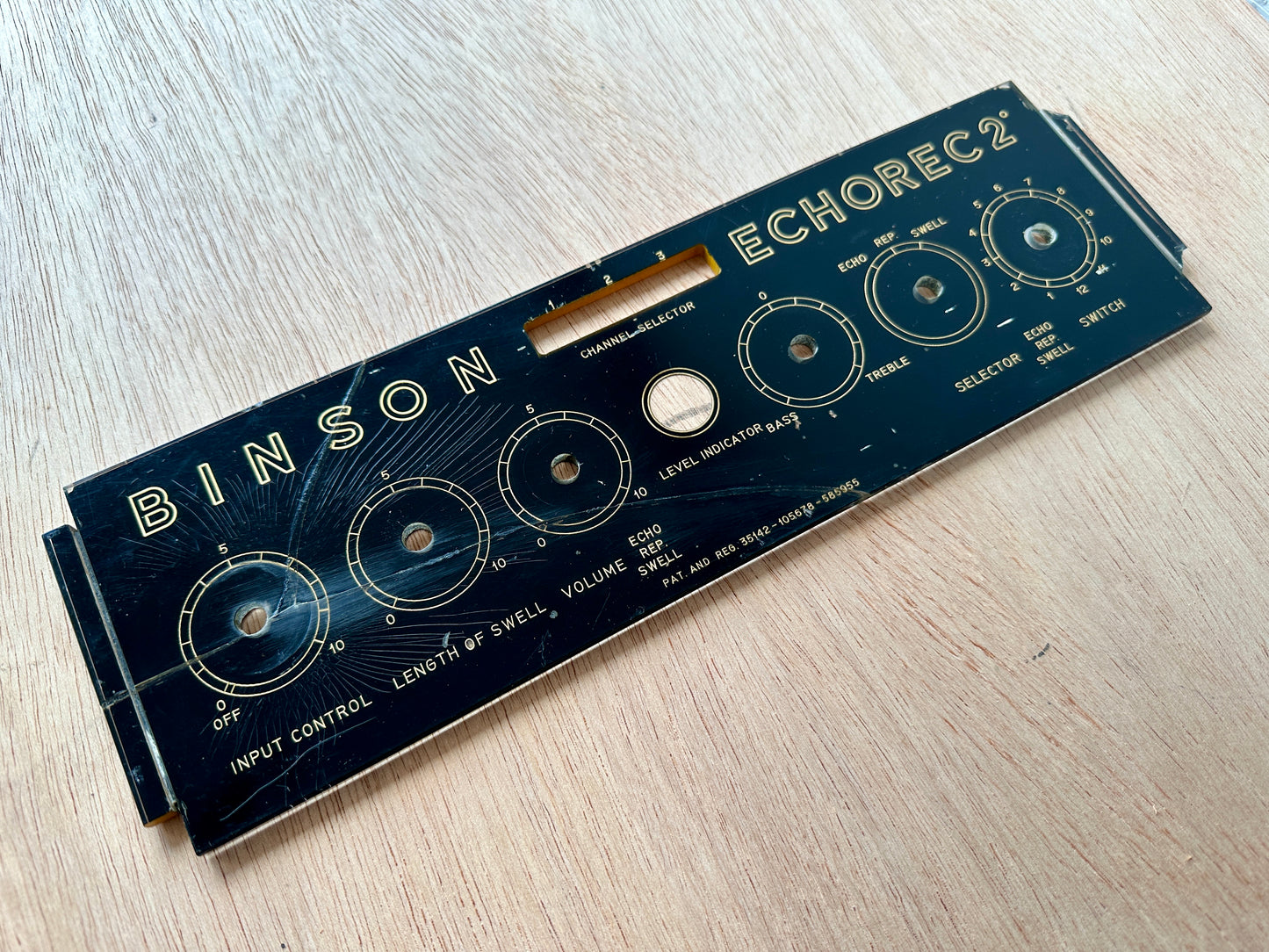 Binson Echorec 2 T7E Face Plate (English)