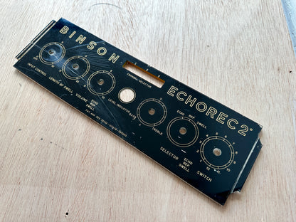 Binson Echorec 2 T7E Face Plate (English)