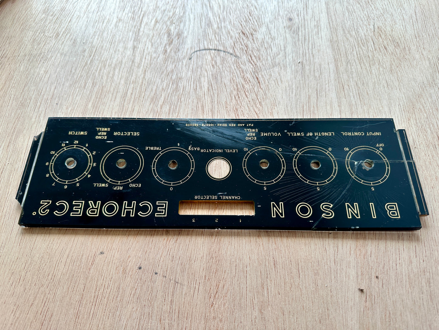 Binson Echorec 2 T7E Face Plate (English)