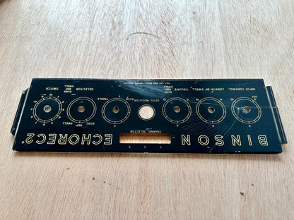 Binson Echorec 2 T7E Face Plate (English)