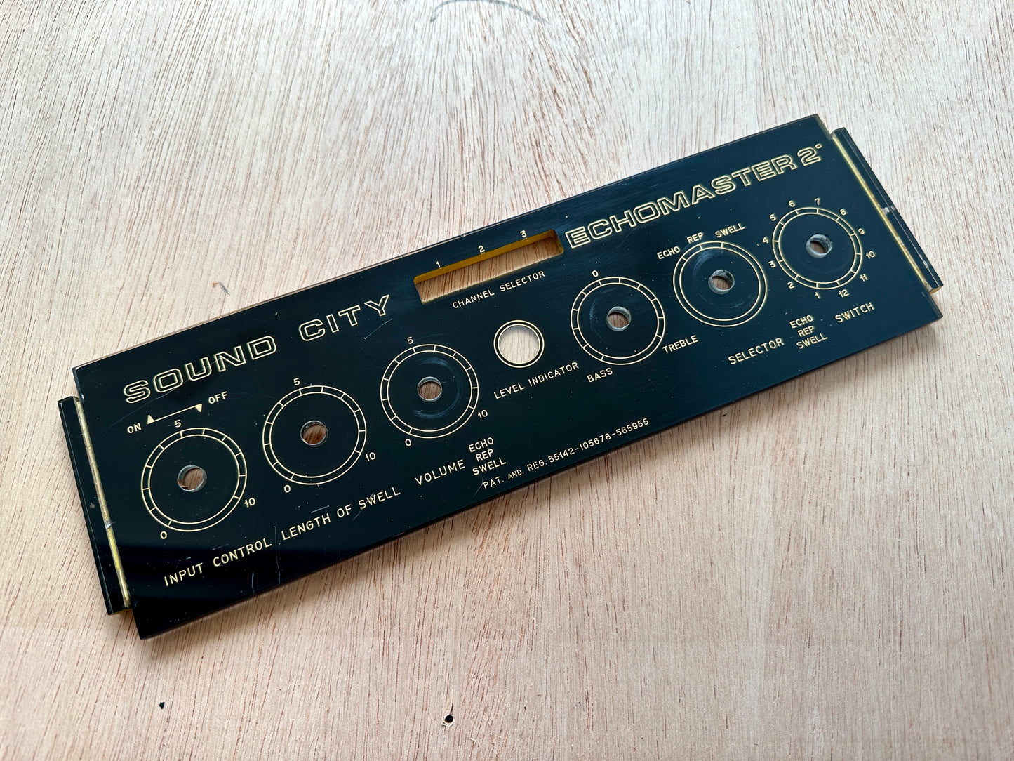 Sound City Echomaster 2 (Binson Echorec 2) Face Plate