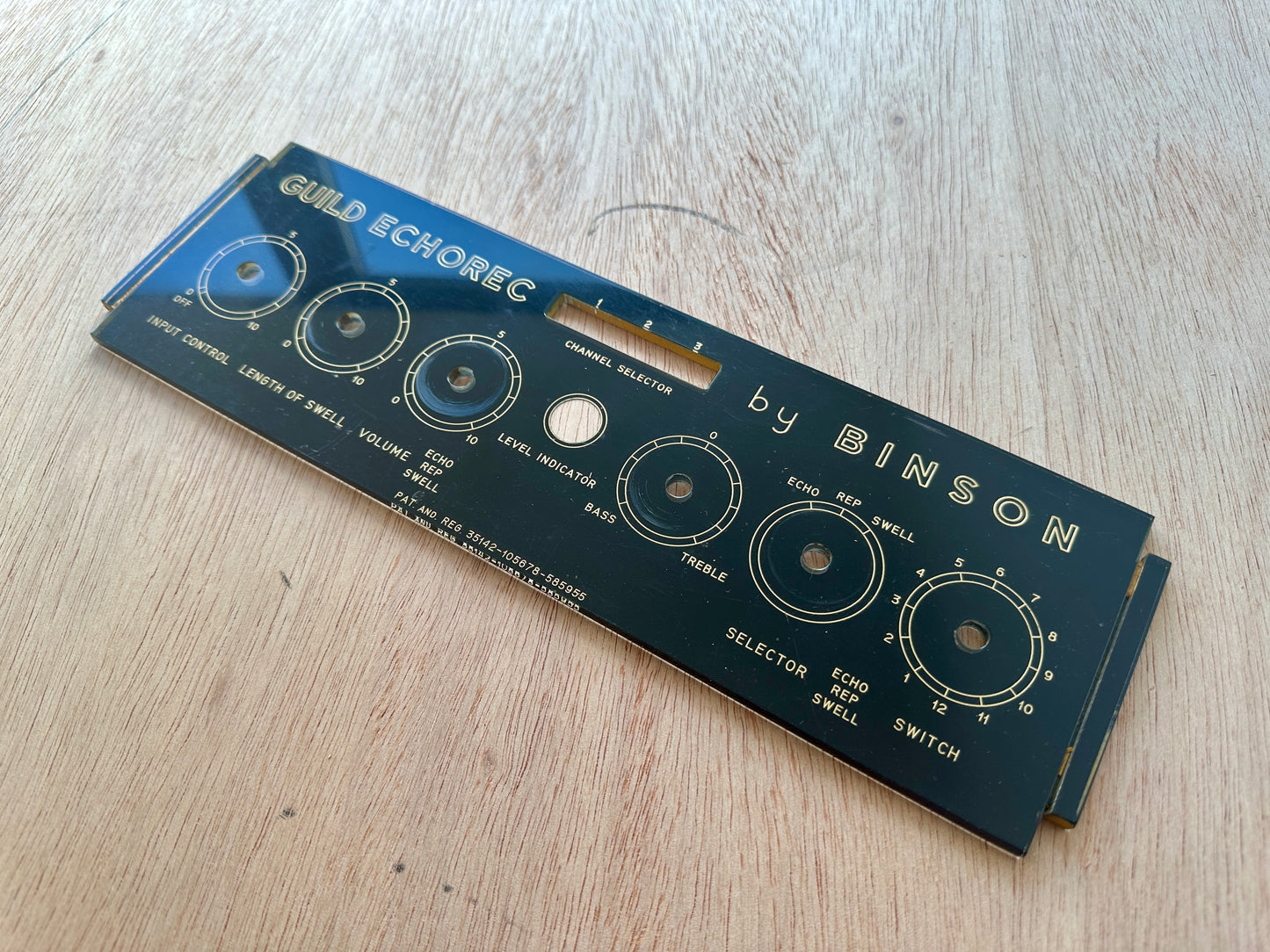 Guild by Binson Echorec 2 T7E Face Plate