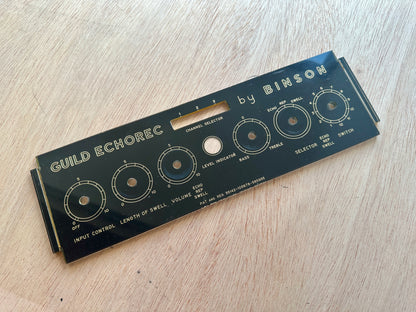 Guild by Binson Echorec 2 T7E Face Plate