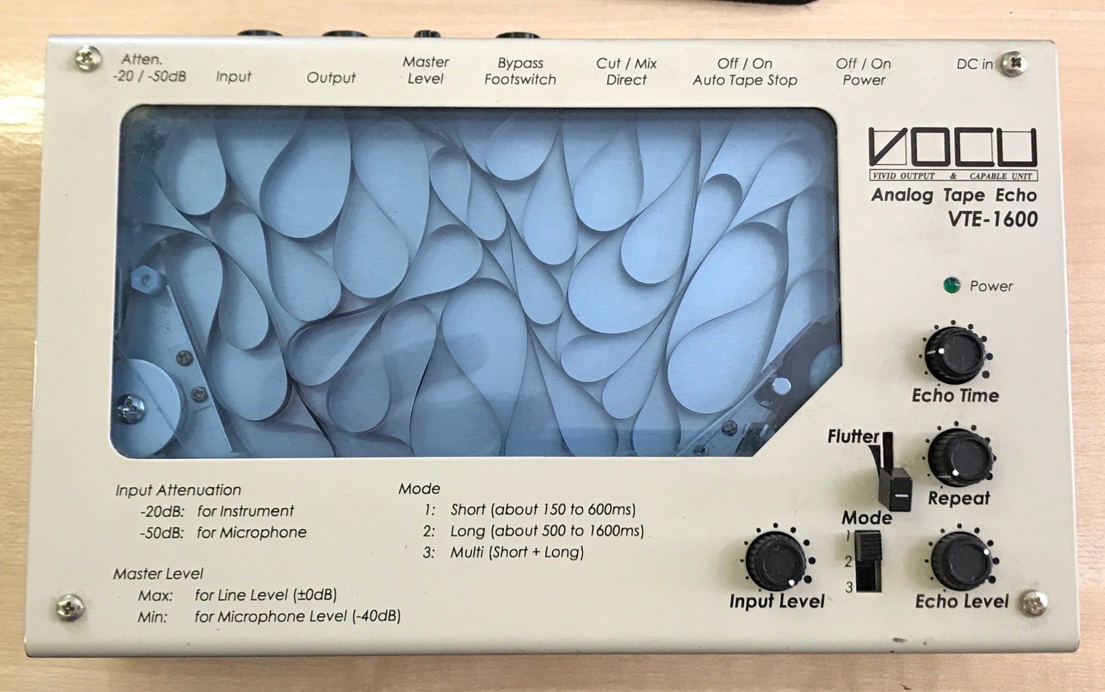 VOCU VTE1600 Compact Tape Echo (Hiwatt) FOR SALE Soundgas