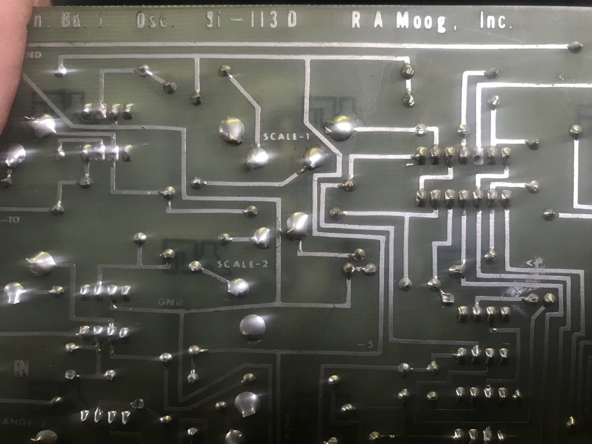 R A Moog Minimoog Board