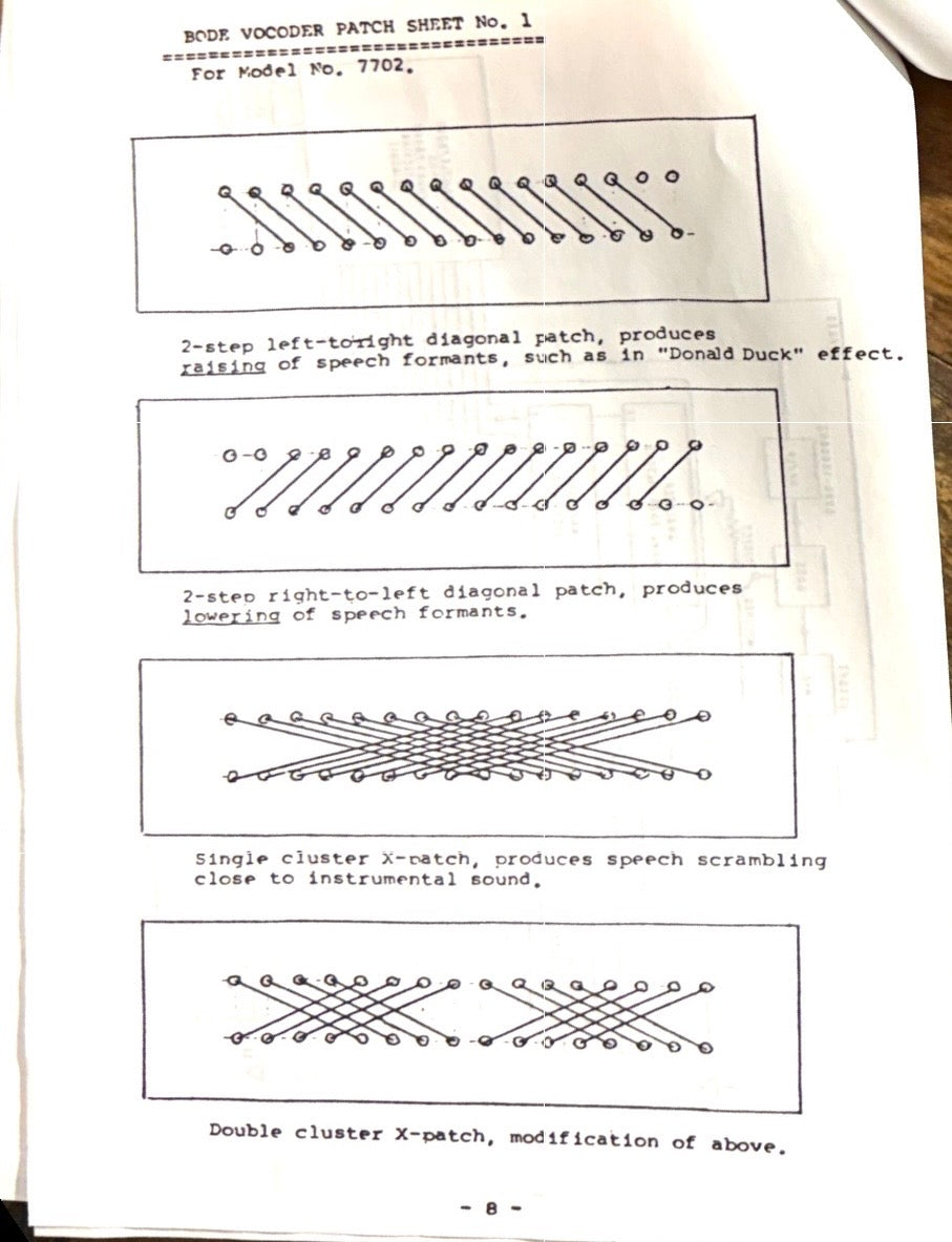 Bode Vocoder model V-7701