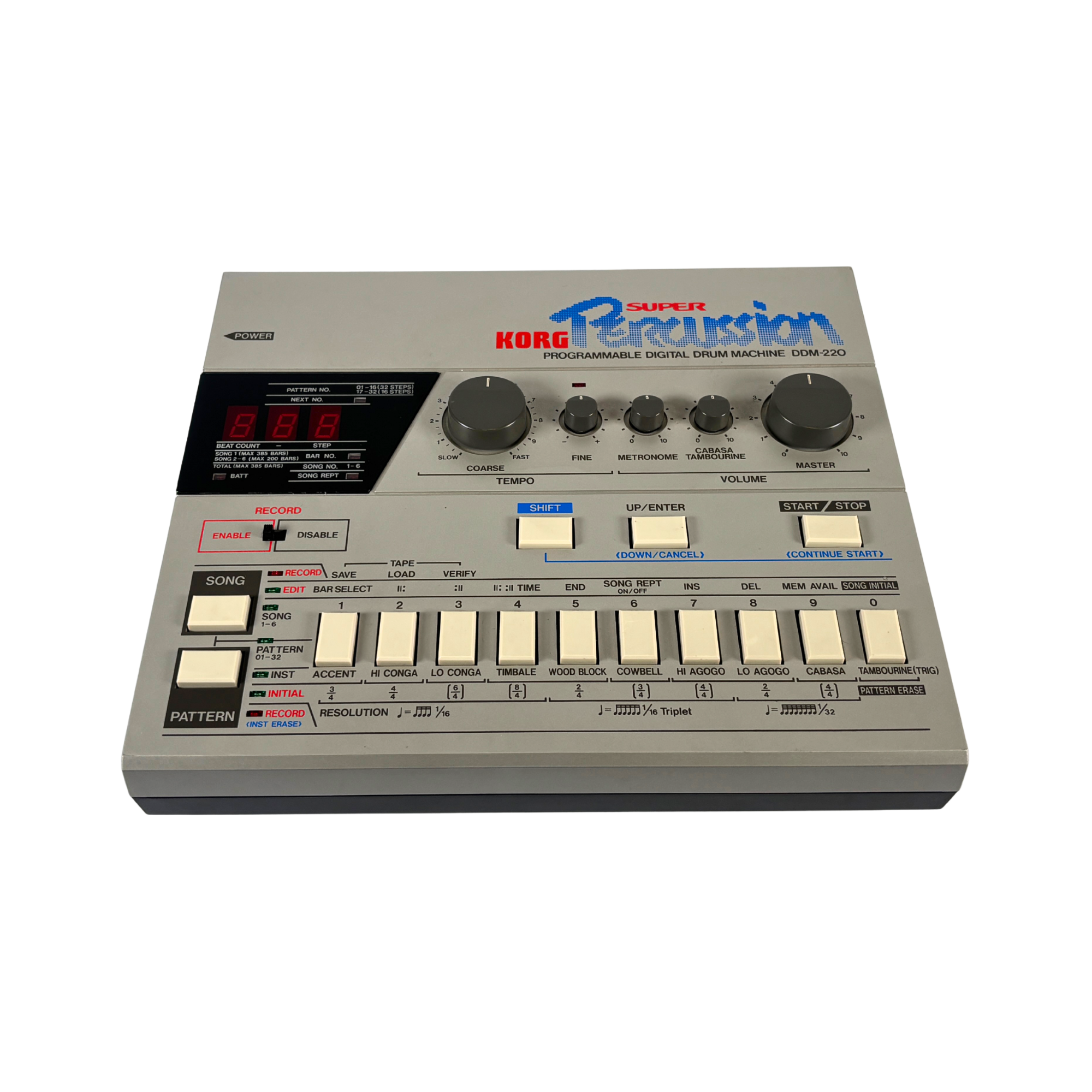Korg DDM-220 Vintage Digital Drum Machine - SN 9512