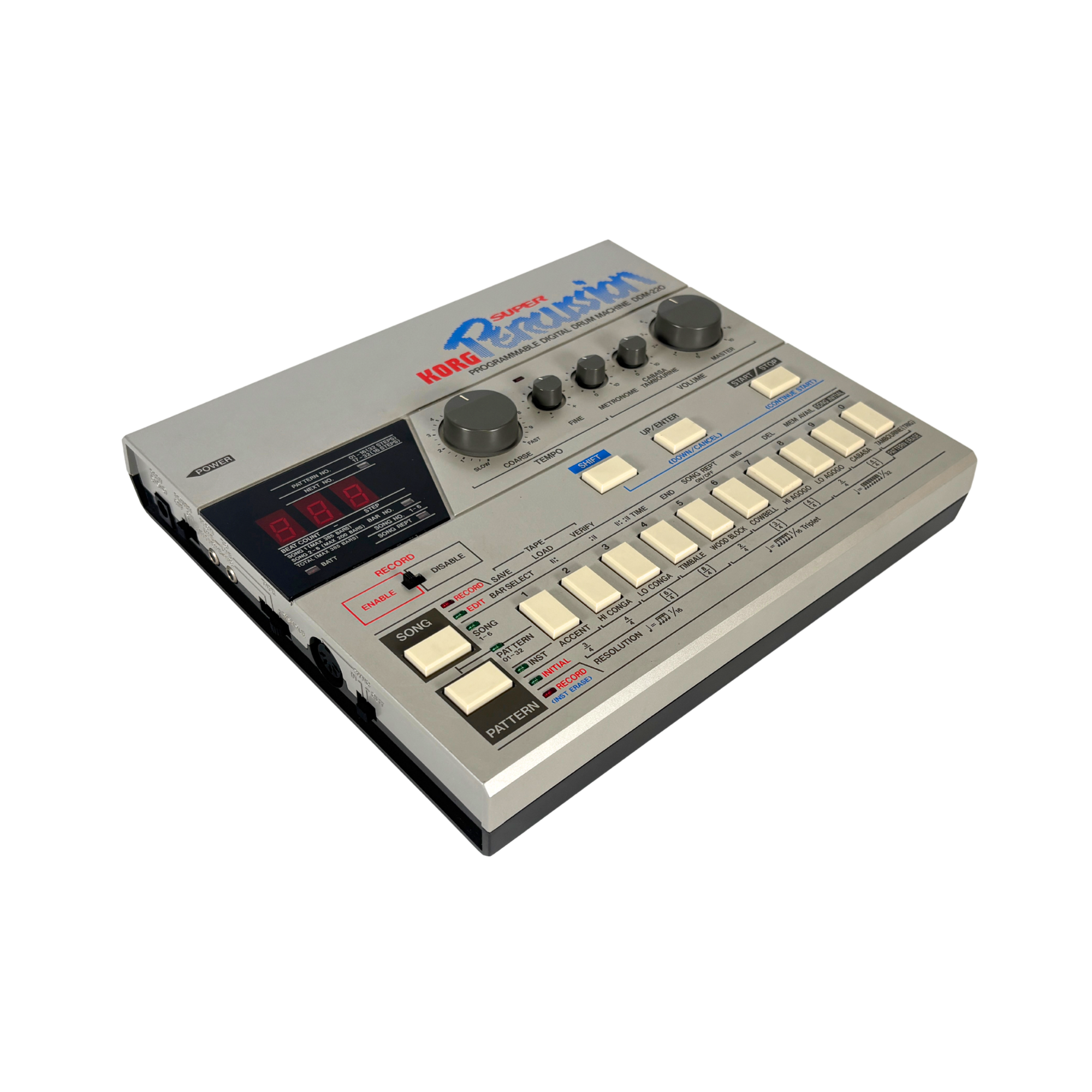 Korg DDM-220 Vintage Digital Drum Machine - SN 9512 - left