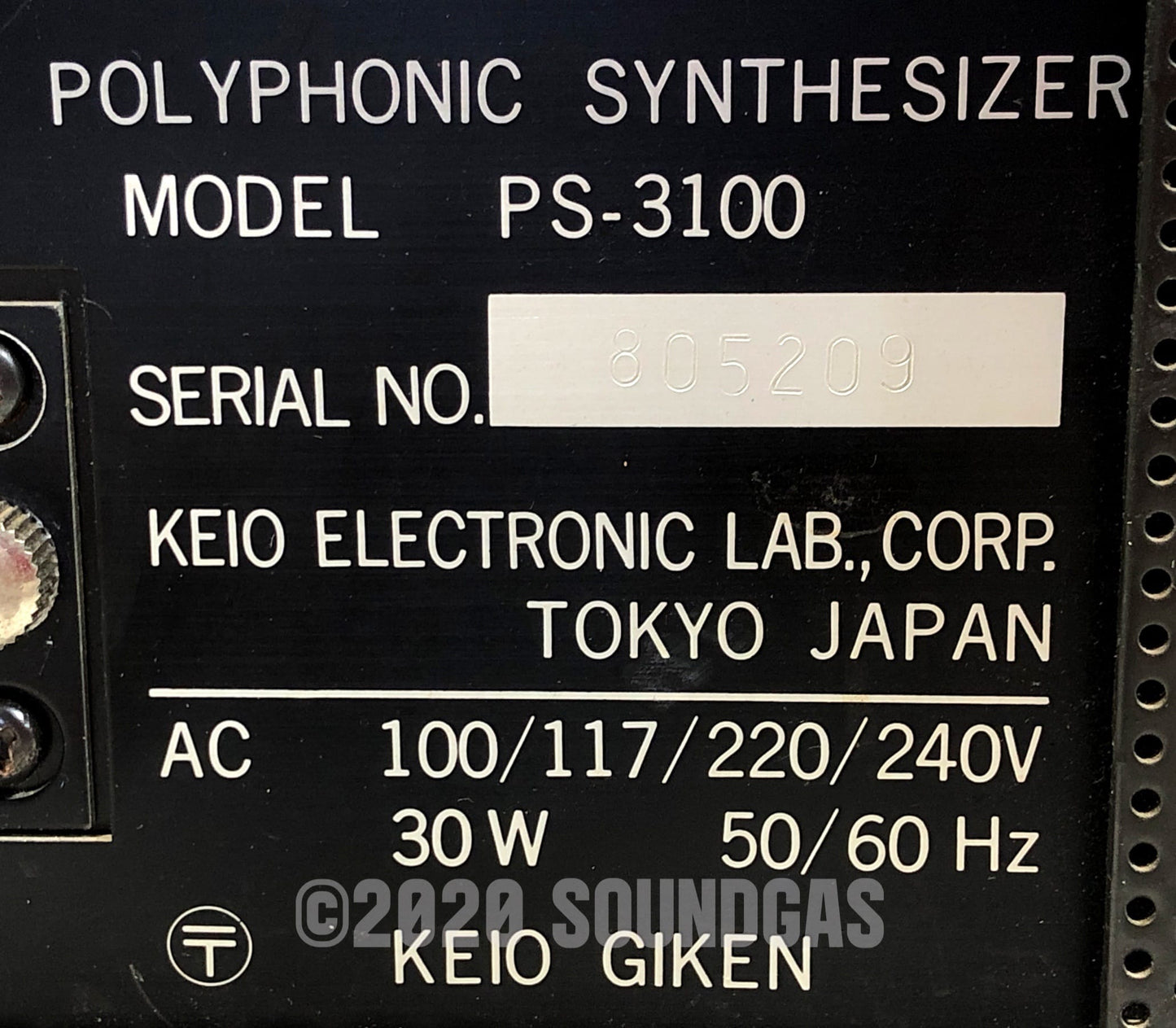 Korg PS-3100 Polyphonic Synthesizer