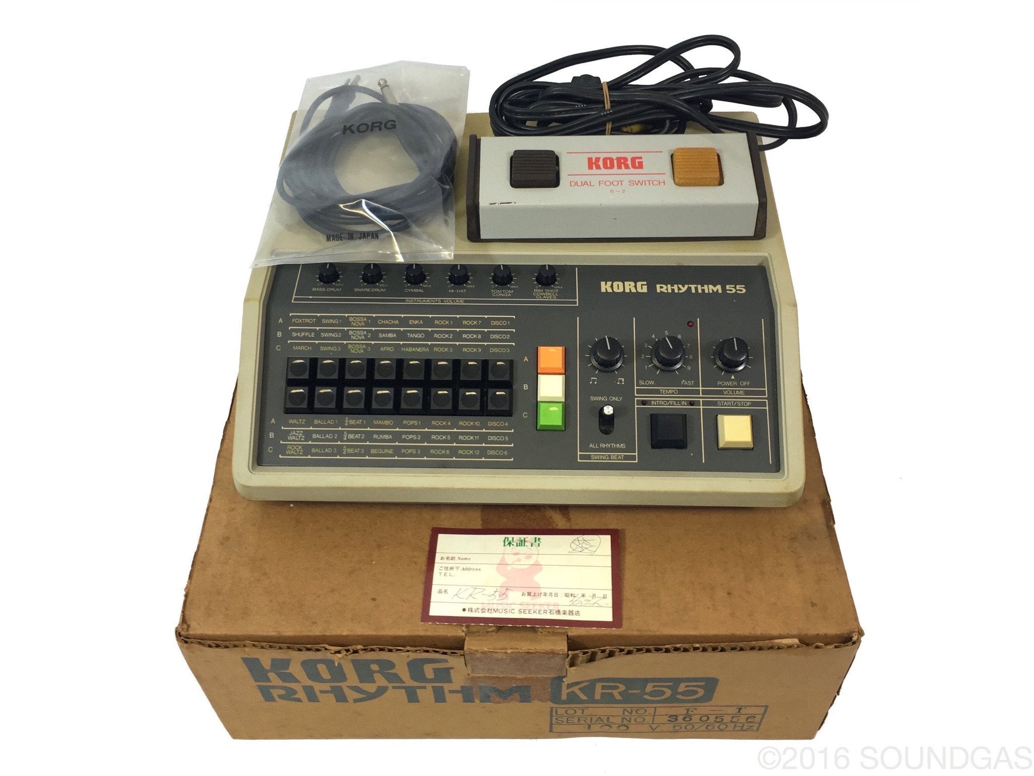 Korg Rhythm 55 KR-55 - Boxed FOR SALE – Soundgas