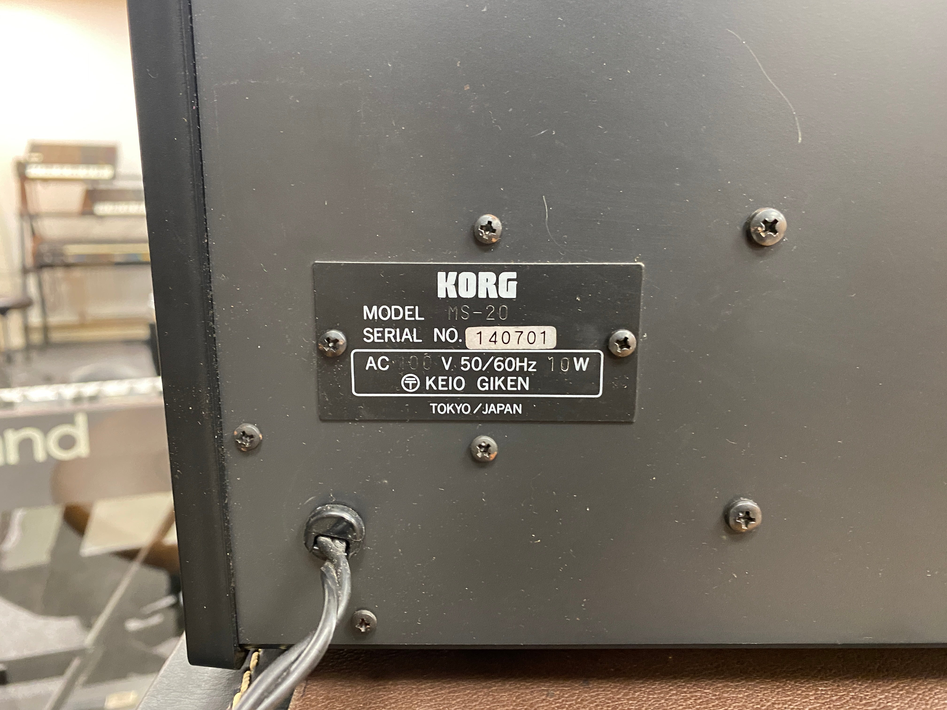 Korg MS-20 Serial Plate (140701)