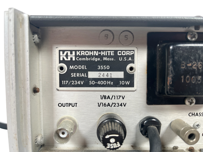 Krohn-Hite Model 3550 Variable Filter