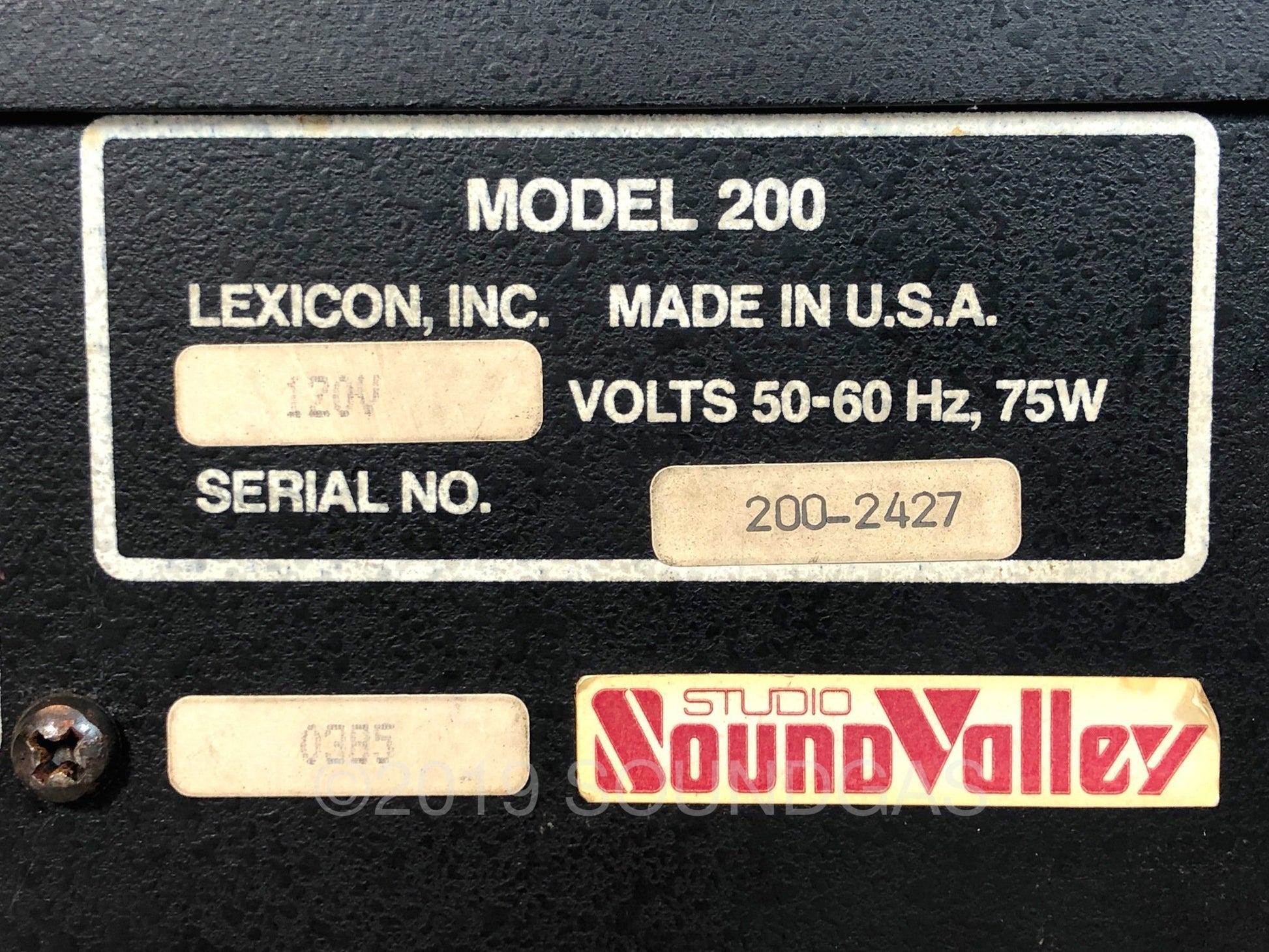 Lexicon Model 200 Digital Reverberator