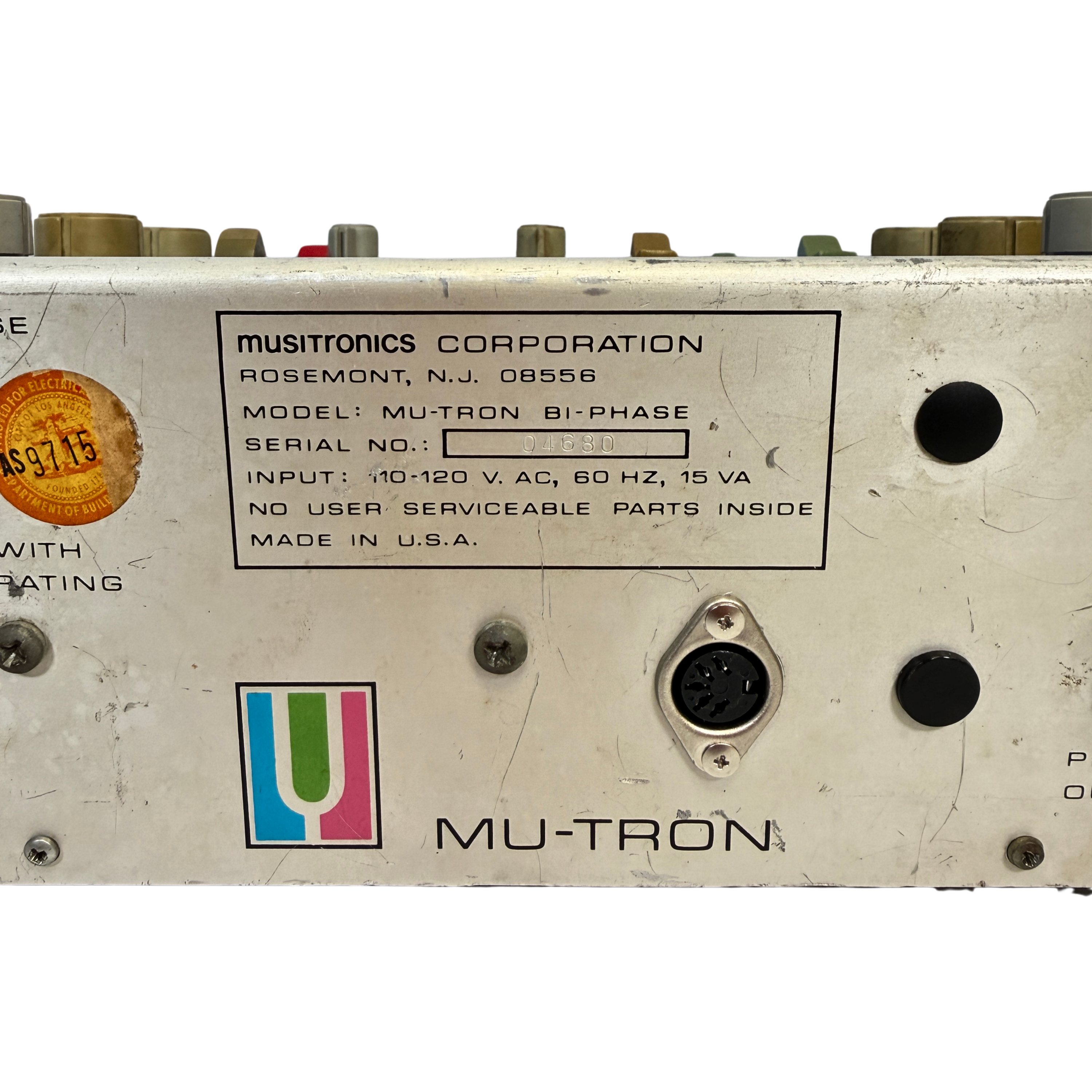 Musitronics Mu-Tron Bi Phase 04680 Serial no.