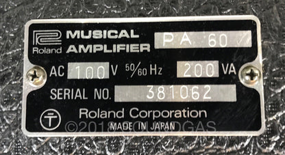 Roland PA.60 Mixer with Spring Reverb