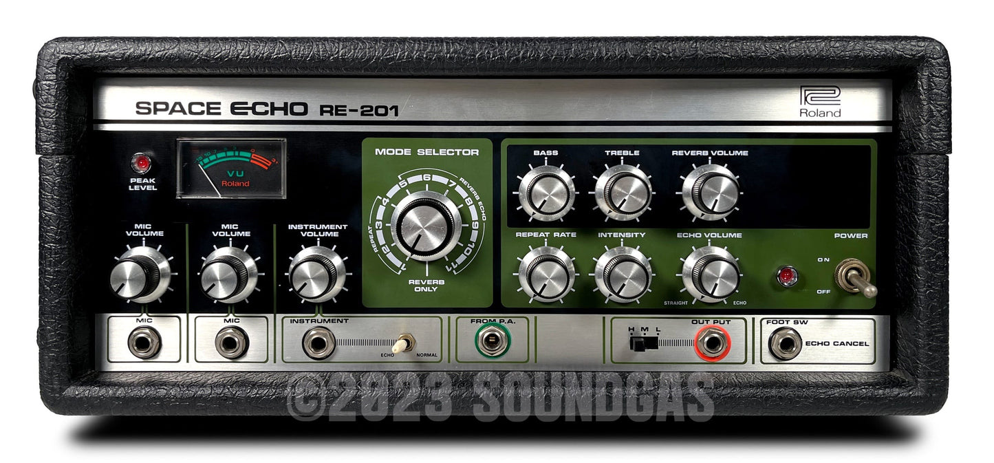 Roland RE-201 Space Echo, Early Preamp Mod, Zero Head Gain