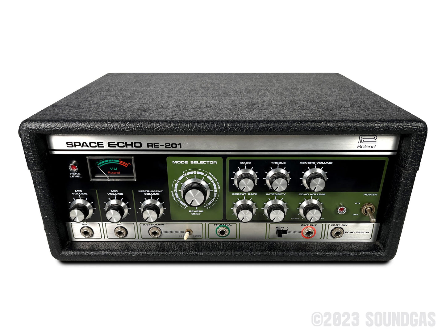 Roland RE-201 Space Echo, Early Preamp Mod, Zero Head Gain