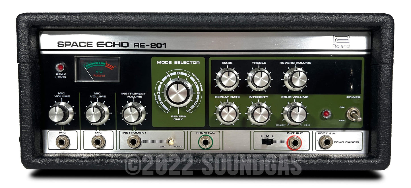 Roland RE-201 Space Echo, Early Preamp Mod, Zero Head Gain