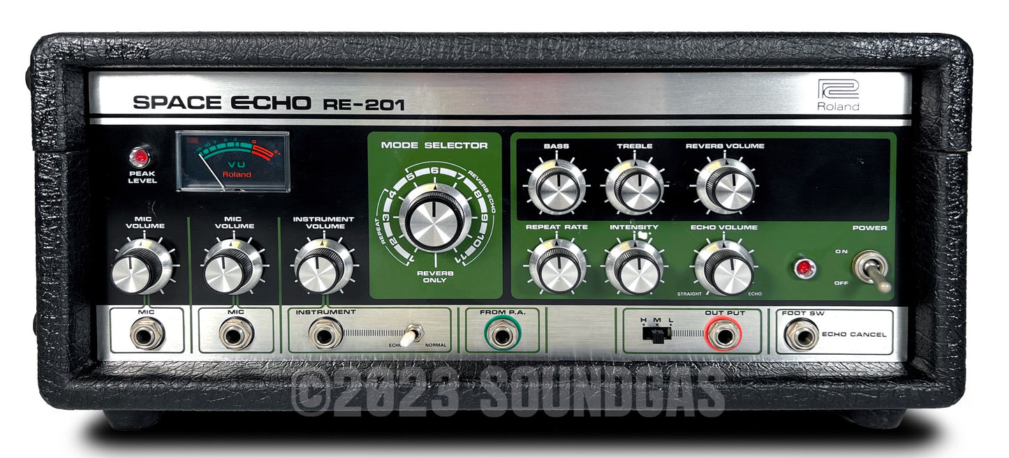 Roland RE-201 Space Echo, Early Preamp Mod, Zero Head Gain